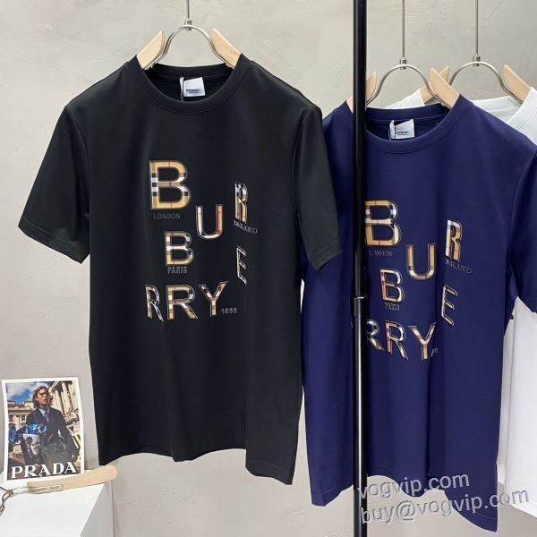 半袖Tシャツ 魅力的 バーバリー BURBERRY 最大級ブランドコピー通販優良店 2025新商品！ 3色可選