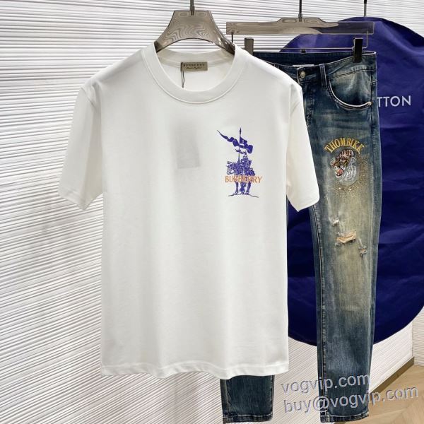 バーバリー ブランドコピー 2025新商品！ 半袖Tシャツ 3色可選 ムダな装飾を排したデザイン