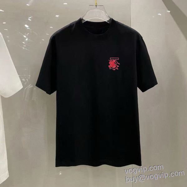 バーバリー 2025最安値定番  BURBERRY ブランドコピー半袖Tシャツ 2色可選 セール中