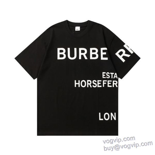 バーバリー 2025お得大人気 半袖Tシャツ 2色可選 BURBERRY ブランドスーパーコピー 抜群の雰囲気が作れる!