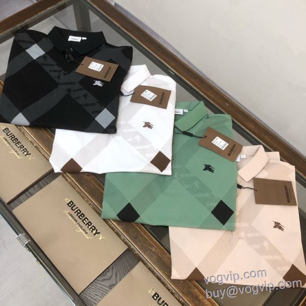 2025お買い得限定セール バーバリー BURBERRY 半袖ポロシャツ 最旬アイテム 4色可選 ブランドスーパーコピー 激安専門店