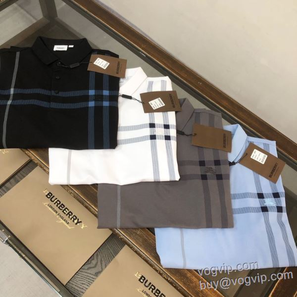 首胸ロゴ バーバリー BURBERRY 2025爆買い定番人気 半袖ポロシャツ 4色可選 スーパーコピー信用できるサイト
