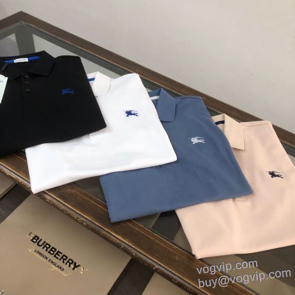 完売品！ バーバリー BURBERRY 半袖ポロシャツ 4色可選 vogブランド コピー 優良店 2025超激得新品