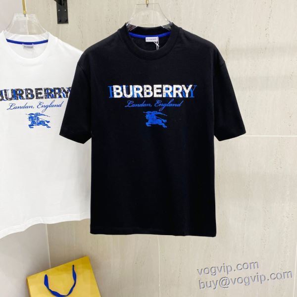 2025激安大特価最新作 バーバリー 偽物ブランド 半袖Tシャツ 2色可選 上質 大人気