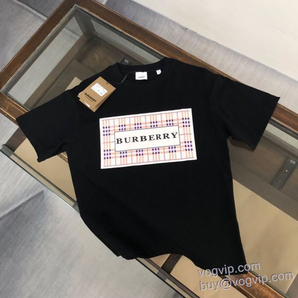 バーバリー ブランドコピー 2025品質保証安い 半袖Tシャツ 2色可選 絶大な人気を誇る
