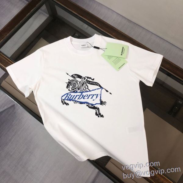 バーバリー 2025品質保証安い 半袖Tシャツ 2色可選 BURBERRY コピー 重宝するアイテム