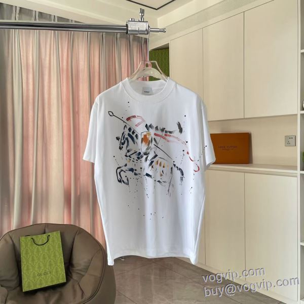 高級感を引き立てる バーバリー BURBERRY コピー ブランド 2025新作 半袖Tシャツ 3色可選