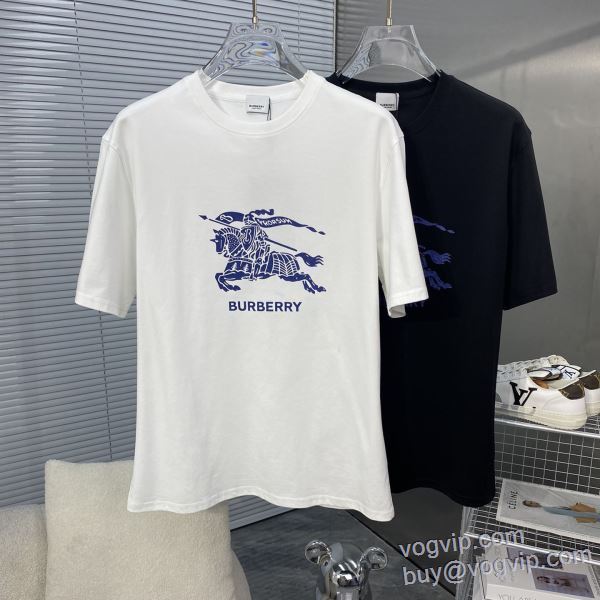 魅力的 バーバリー 2025人気定番爆買い 半袖Tシャツ 2色可選 BURBERRY ブランドコピー