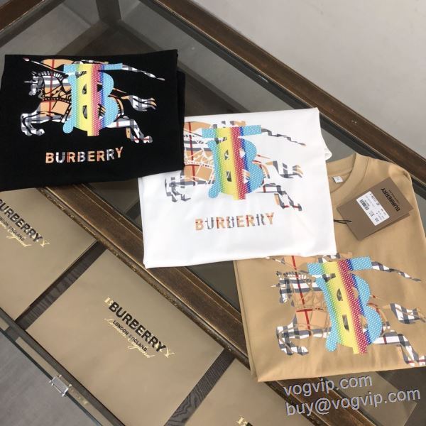 バーバリー BURBERRY 2025人気販売 半袖Tシャツ 3色可選 ブランドコピー ムダな装飾を排したデザイン
