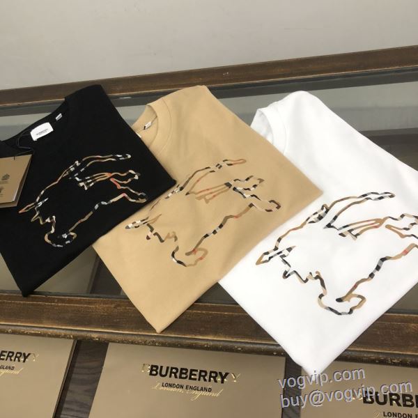 2025限定セール大人気 半袖Tシャツ バーバリー BURBERRY コピー ブランド 3色可選 海外限定ライン