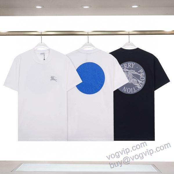 着心地抜群 バーバリー BURBERRYコピー NXZBU237 2025品質保証 半袖Tシャツ 3色可選