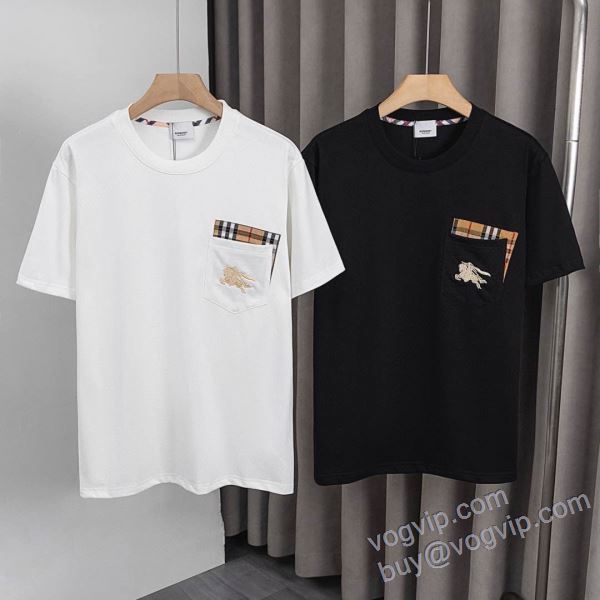 バーバリー BURBERRY偽物ブランド 海外セレブ愛用 NXZBU242 半袖Tシャツ 2色可選 2025人気セール高品質