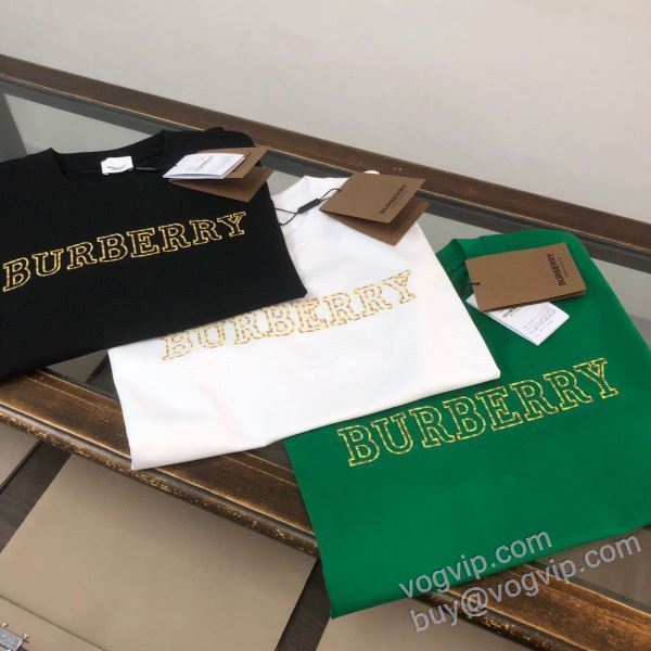 争奪戦必至 バーバリー 偽物ブランド NXZBU253 2025新商品！ 半袖Tシャツ 3色可選