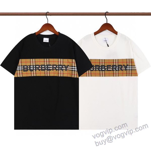 大人気アイテム！入手困難 バーバリー BURBERRYブランドコピー NXZBU257 2025最安値お得 半袖Tシャツ 2色可選