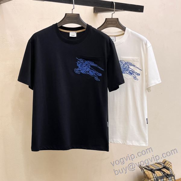 抜群な楽チン感ある大定番 BURBERRYスーパーコピー 激安 2025春夏季超人気 バーバリー NXZBU262 半袖Tシャツ 2色可選