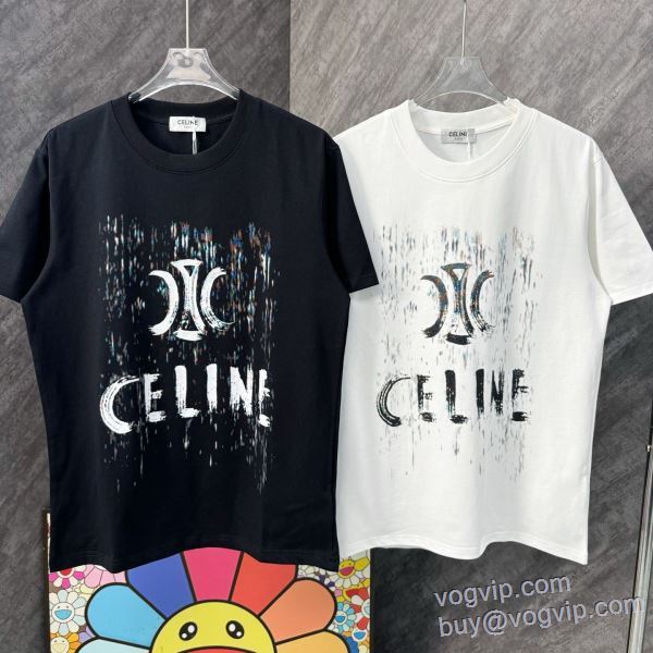 セリーヌ CELINE スーパーコピー 激安 2025驚きの破格値安い 半袖Tシャツ 2色可選