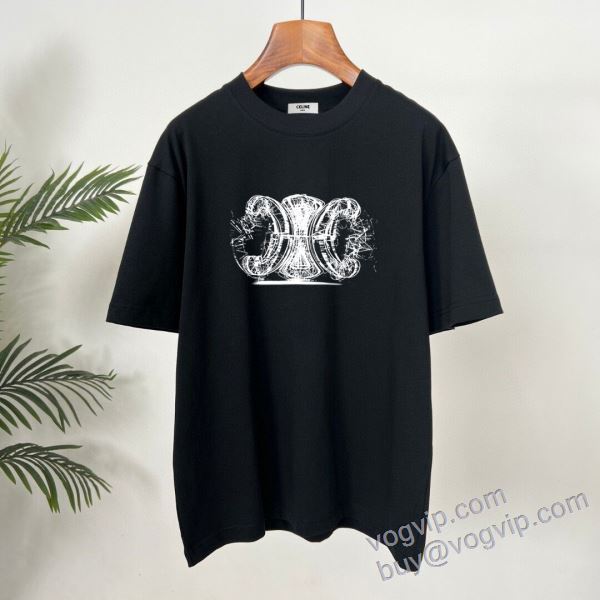 魅力的 セリーヌ スーパーコピー NXZCEL031 2025年モデル入荷 半袖Tシャツ 2色可選