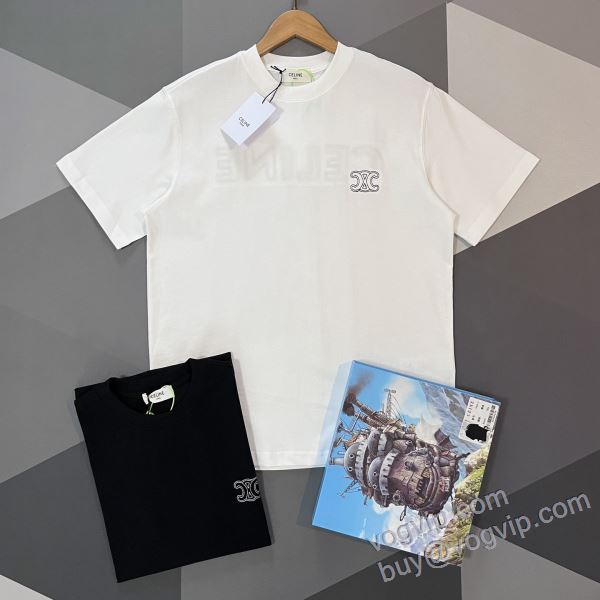 半袖Tシャツ 2025年モデル入荷 セリーヌ コピー NXZCEL032 2色可選 売れ筋のいい