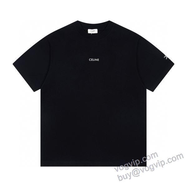 ファッション 人気 セリーヌ 偽物ブランド NXZCEL037 半袖Tシャツ 2色可選 2025お買い得高品質