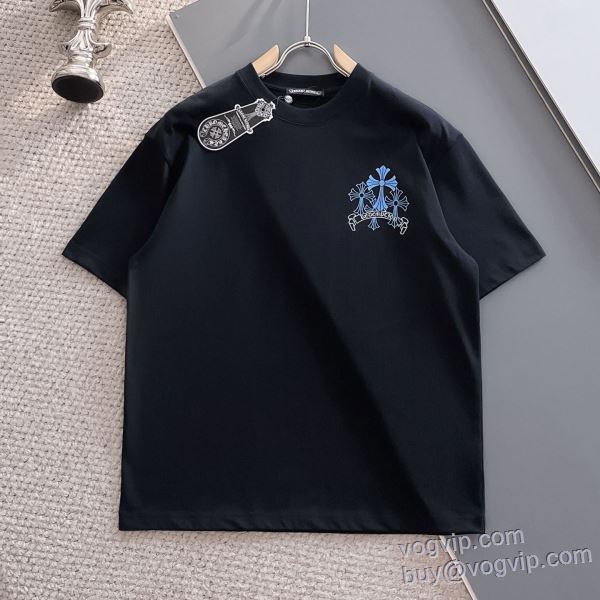 2025春夏季超人気 クロムハーツ 偽物ブランド 半袖Tシャツ 2色可選 おしゃれに絶大な人気