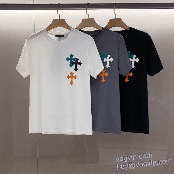 クロムハーツ 2025春夏に最も需要のある 半袖Tシャツ 3色可選 CHROME HEARTS ブランドコピー