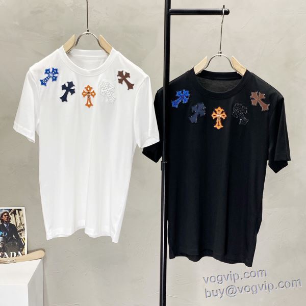 半袖Tシャツ クロムハーツ 2025HOT豊富な 2色可選 CHROME HEARTS ブランド 偽物 通販 日本未入荷モデル