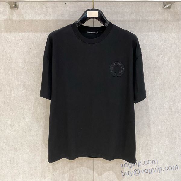 洗練を十分に演出する 半袖Tシャツ 2色可選 クロムハーツ CHROME HEARTS 2025お買い得セール VOGブランドスーパーコピー