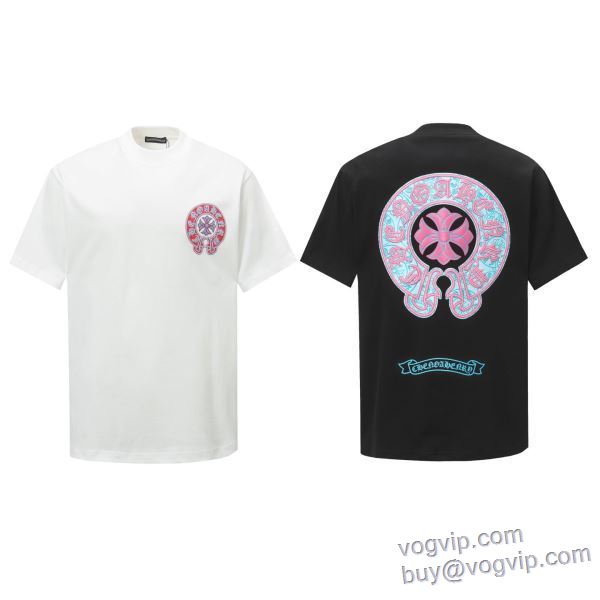 優しい色合い 半袖Tシャツ 2色可選 クロムハーツ CHROME HEARTS 2025超激得大人気 人気スーパーコピーブランド