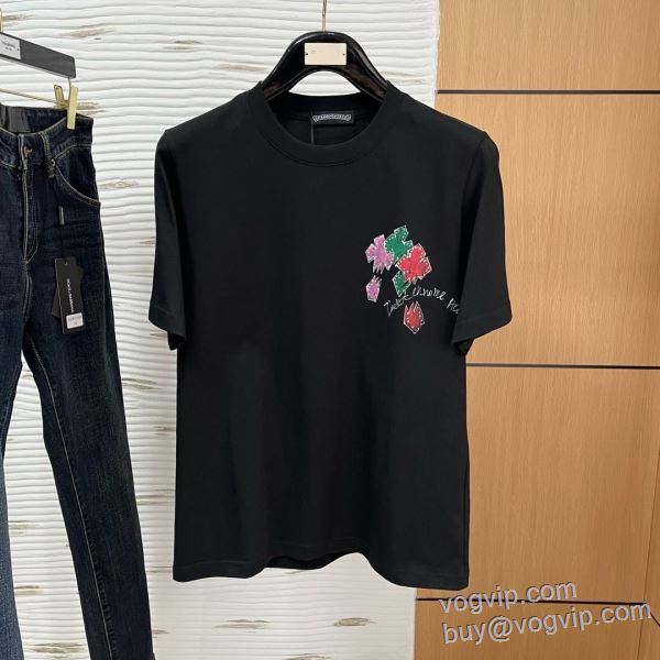 2025限定セール新品 クロムハーツ 偽物ブランド 上品な輝きを放つ形 半袖Tシャツ 2色可選