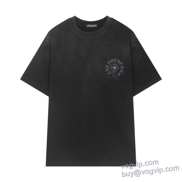 クロムハーツ CHROME HEARTS ブランドコピー 半袖Tシャツ 2色可選 2025春夏 目玉商品