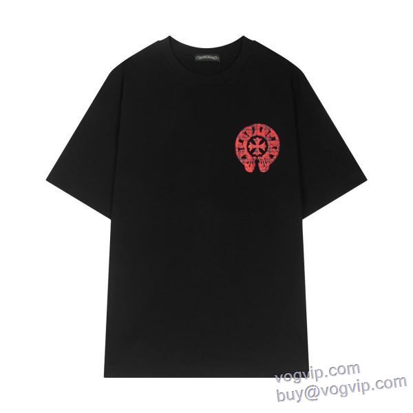 高評価の人気品 クロムハーツ CHROME HEARTS 2025春夏 半袖Tシャツ コピー 2色可選