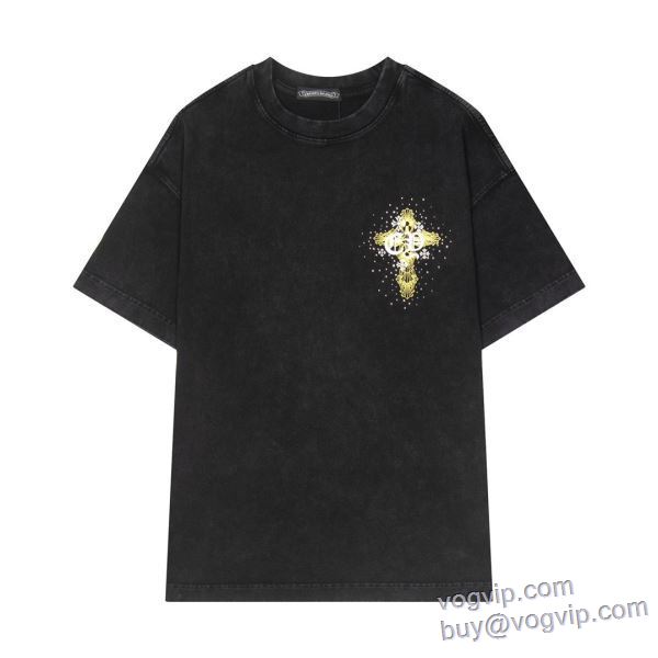 セレブ風 クロムハーツ CHROME HEARTS 半袖Tシャツ 2色可選 スーパーコピー 激安 2025新作品
