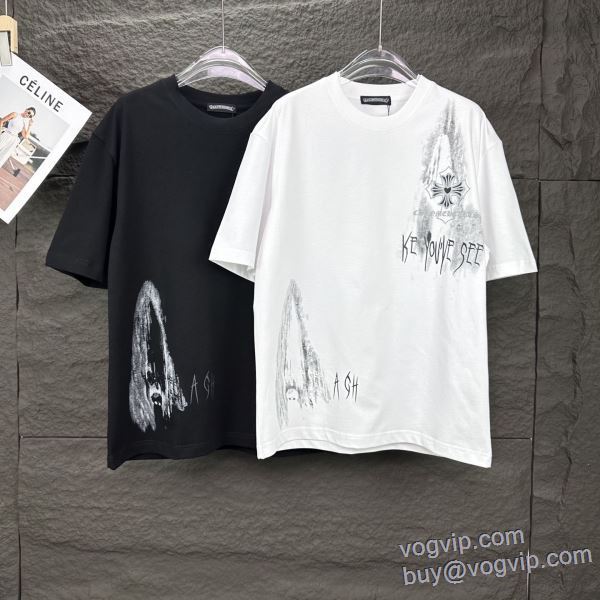 2025新作品 半袖Tシャツ 2色可選 クロムハーツ CHROME HEARTS コピーブランド 肌触りのいい