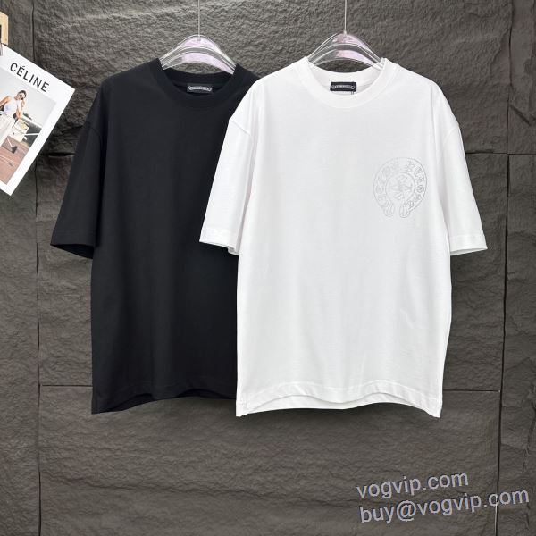 2025爆買い定番人気 クロムハーツ CHROME HEARTS 【人気ブログ掲載】 半袖Tシャツ 2色可選 スーパーコピー