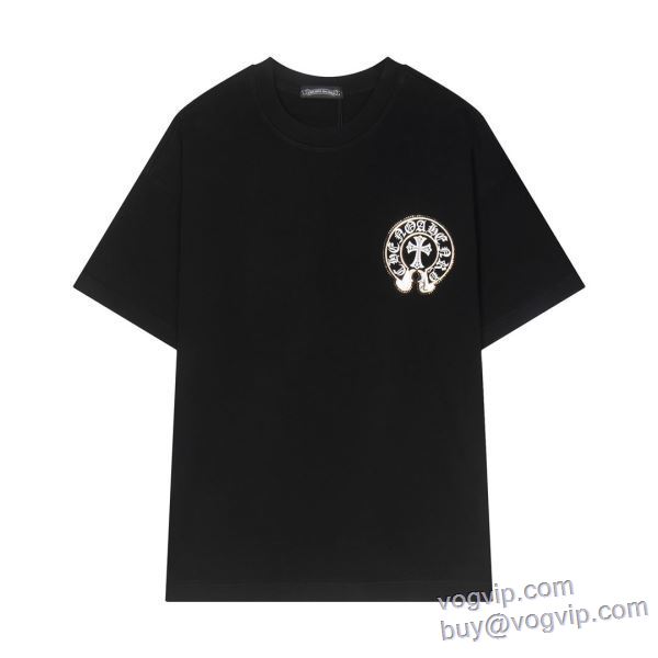 主役になる存在感 半袖Tシャツ 2色可選 クロムハーツ CHROME HEARTS 2025爆買い定番人気 ブランドスーパーコピー