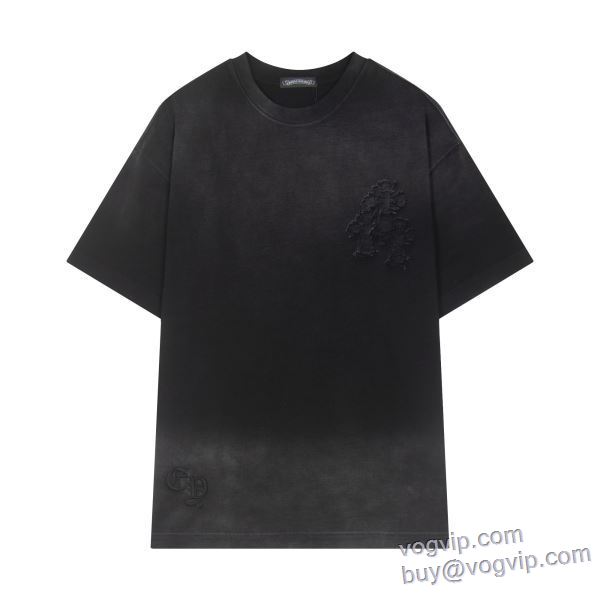 愛らしさ抜群！ ブランドコピー クロムハーツ CHROME HEARTS 2025超激得高品質 半袖Tシャツ 2色可選