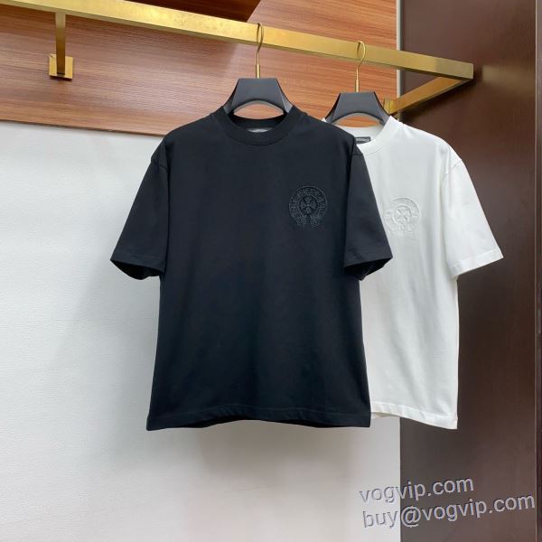 コピー 個性派 クロムハーツ CHROME HEARTS 半袖Tシャツ 2色可選 2025超激得高品質