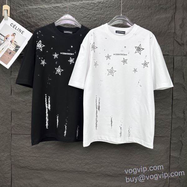 コピー ブランド 2025超激得高品質 半袖Tシャツ 2色可選 クロムハーツ CHROME HEARTS 海外セレブ定番愛用