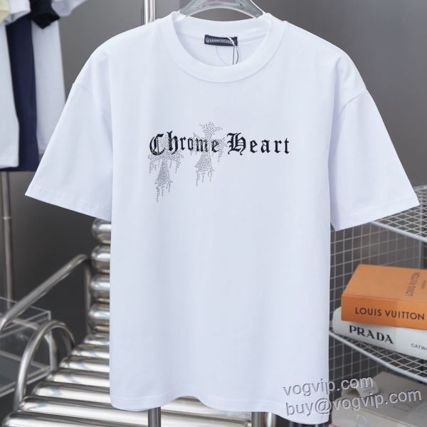 2025割引セール スーパーコピー クロムハーツ CHROME HEARTS 半袖Tシャツ 4色可選 個性的なデザイン