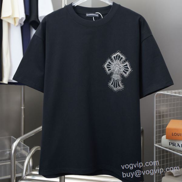 雑誌掲載アイテム ブランドスーパーコピー クロムハーツ CHROME HEARTS 半袖Tシャツ 3色可選 2025割引セール