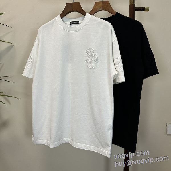 VOGブランドスーパーコピー 素敵 クロムハーツ CHROME HEARTS 2025セール 半袖Tシャツ 2色可選