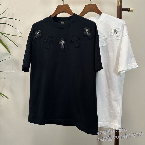 最高N級ブランドコピー お洒落自在 クロムハーツ CHROME HEARTS 2025驚きの破格値安い 半袖Tシャツ 2色可選