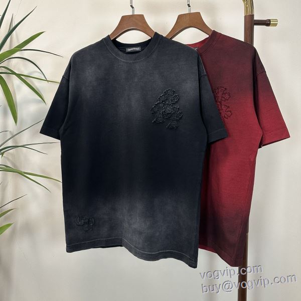 個性派 コピー 商品 販売 クロムハーツ CHROME HEARTS 2025期限限定！ 半袖Tシャツ 2色可選