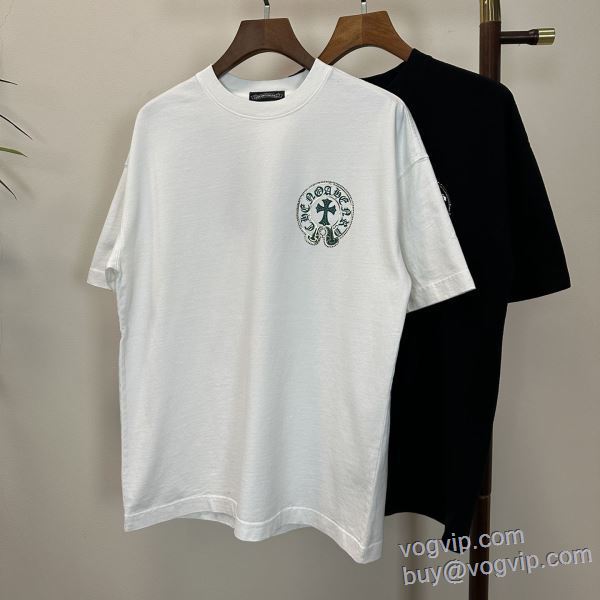 海外セレブ定番愛用 最大級ブランドコピー通販優良店 クロムハーツ CHROME HEARTS 半袖Tシャツ 2色可選 2025期限限定！
