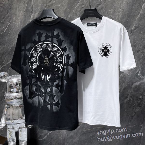 2025新作入荷人気 クロムハーツ スーパーコピー 激安 半袖Tシャツ 2色可選 SALE!今季