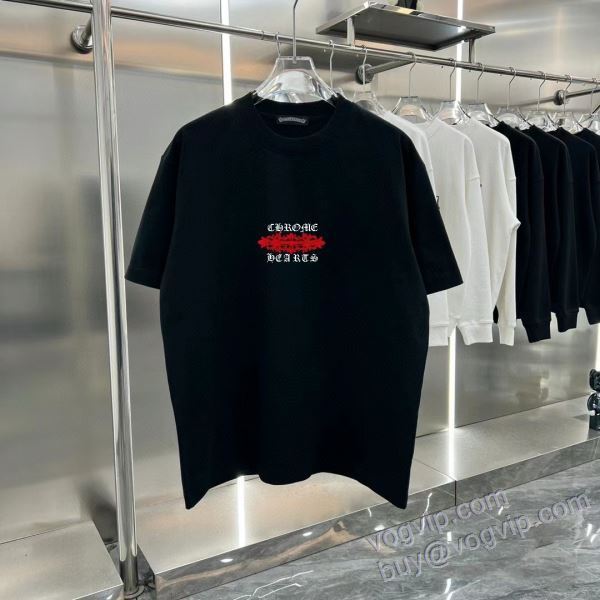 クロムハーツ 偽物ブランド NXZCHR119 2025新作入荷定番人気 半袖Tシャツ 2色可選