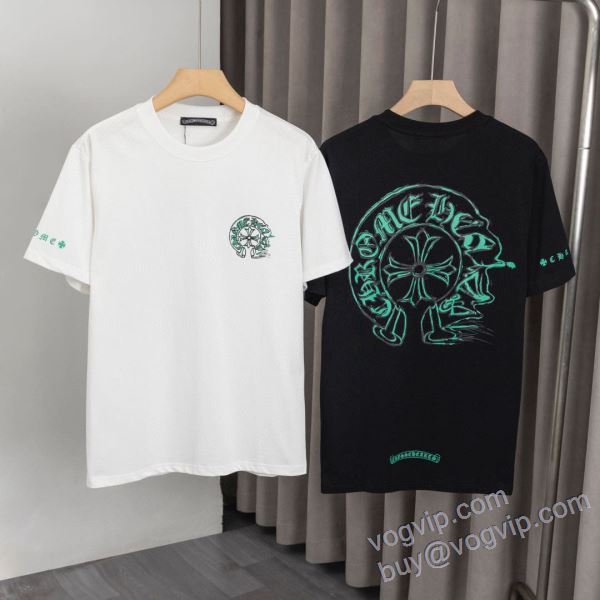 クロムハーツ CHROME HEARTSコピーブランド NXZCHR129 半袖Tシャツ 2色可選 2025数量限定格安