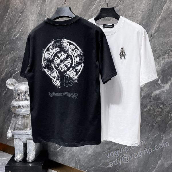 半袖Tシャツ 2025品質保証新作 クロムハーツ ブランド 偽物 通販 NXZCHR138 2色可選