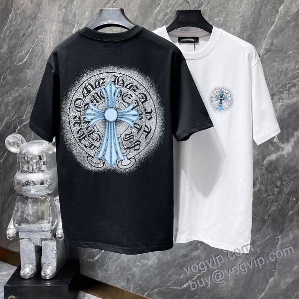クロムハーツ 偽物ブランド NXZCHR141 2025品質保証安い 半袖Tシャツ 2色可選
