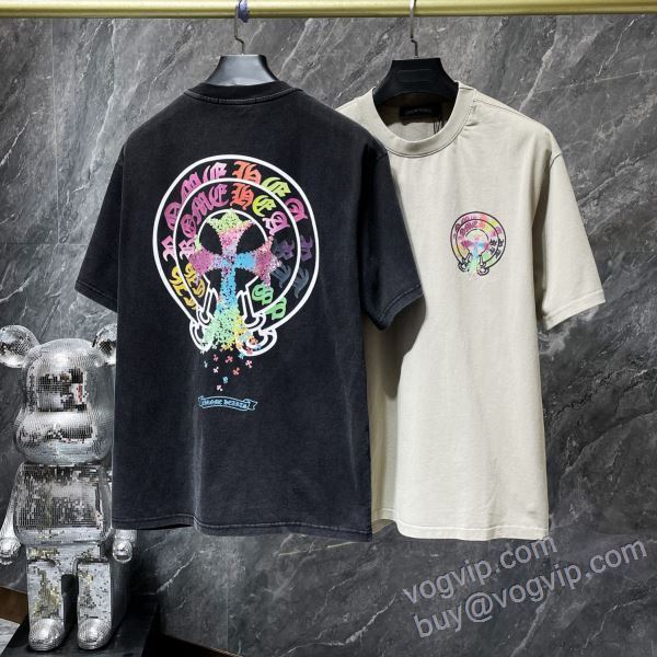 2025HOT新作登場 クロムハーツ NXZCHR174 半袖Tシャツ 2色可選 CHROME HEARTS偽物ブランド